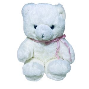 VTG 1997‎ The Preferred Collection White 14” Teddy Bear Plush Stuffed Animal Toy